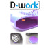 Coussin d'équilibre de gymnastique/ fitness anti-éclatement D. 33 cm en PVC (Violet) + pompe de gonflage - D-Work