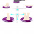 Cojín de equilibrio de gimnasia/fitness antirroturas de 2 caras D. 33 cm en PVC (Violeta) + bomba de inflado - D-Work