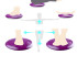 Coussin d'équilibre de gymnastique/ fitness anti-éclatement D. 33 cm en PVC (Violet) + pompe de gonflage - D-Work