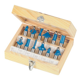 Fraises de Défonceuse TCT 1/2" – Lot de 12 – Précision et Performance pour Bois - Silverline