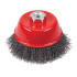 Brosse Boisseau à Fils d'Acier Ondulés 100 mm – Idéale pour Nettoyage et Décapage - Silverline