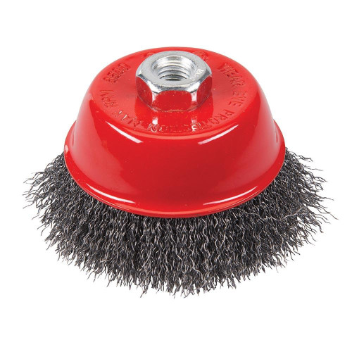 Brosse Boisseau à Fils d'Acier Ondulés 100 mm – Idéale pour Nettoyage et Décapage - Silverline