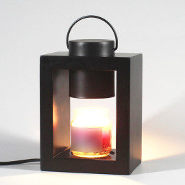 Lampe Aromatique Dimmable, Lampe Chauffe Bougie Parfumée en Métal avec  Minuterie, Pas de Flamme Brûleurs à Huile Électrique, avec Deux Ampoules