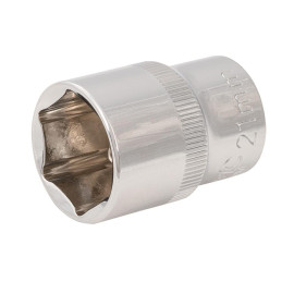Douille Métrique 6 Pans 1/2" 21 mm – Outil Précis pour Mécanique – Performance Optimale - Silverline