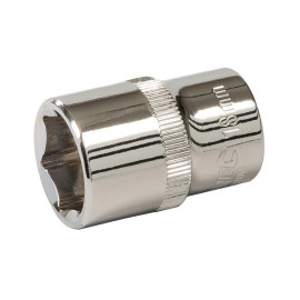 Douille Métrique 6 Pans 1/2" 18 mm - Outil Précis et Durable pour Mécaniciens - Silverline