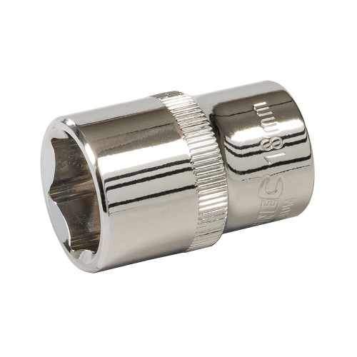 Douille Métrique 6 Pans 1/2" 18 mm - Outil Précis et Durable pour Mécaniciens - Silverline