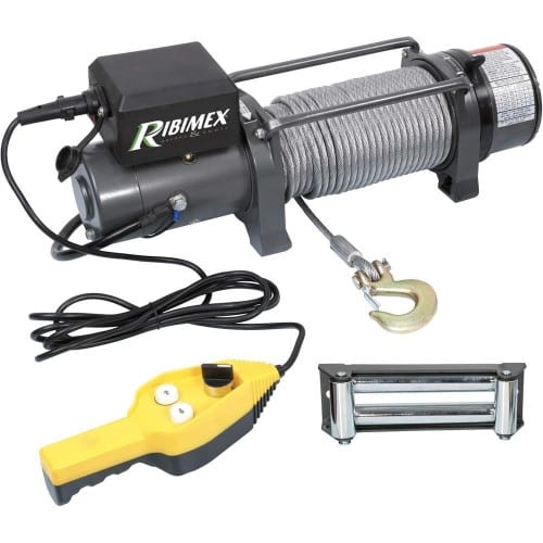 Treuil Électrique 12V – Traction Max 4000 kg – Puissant et Fiable – Idéal pour Remorquage - RIBIMEX