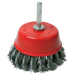 Brosse Boisseau à Fils d'Acier Torsadés 75 mm – Idéale pour Nettoyage et Décapage - Silverline