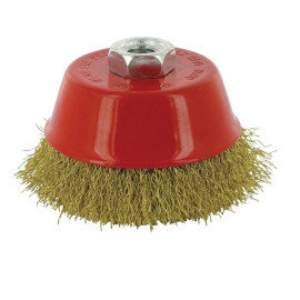 Brosse Boisseau à Fils en Laiton Ondulés 100 mm – Nettoyage Efficace – Idéal pour Métal - Silverline