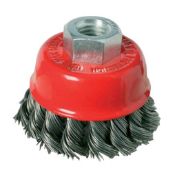 Brosse Boisseau à Fils d'Acier Torsadés 100 mm – Idéale pour Nettoyage et Décapage - Silverline