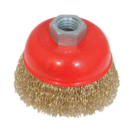 Brosse Boisseau à Fils en Laiton Ondulés 75 mm – Nettoyage Efficace et Durable - Silverline