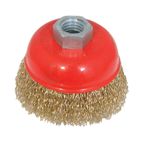 Brosse Boisseau à Fils en Laiton Ondulés 75 mm – Nettoyage Efficace et Durable - Silverline