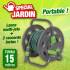 Dévidoir Tuyau Arrosage Portable 15M 12,5mm - Équipé, Pratique et Léger - Idéal pour Jardinage - D-Work