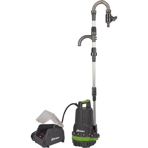 Pompe Vide-Fût et Vide-Cave R-BAT20 - 3.7 kg - Sans Batterie ni Chargeur - Idéale pour Évacuation d'Eau - D-Work