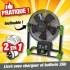 Ventilateur R-BAT20 20V - Avec Batterie 2A et Chargeur - Pratique et Portable - RIBIMEX
