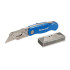 Cutter Pliant avec 10 Lames de 90 mm – Précision et Polyvalence – Outil Idéal pour Découpe - Silverline