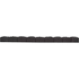 Bordure Jardin Grise 120x7x8 cm - Caoutchouc - Durable et Esthétique - D-Work