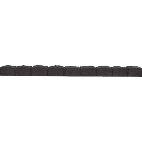 Bordure Jardin Grise 120x7x8 cm – Caoutchouc – Durable et Esthétique - RIBIMEX