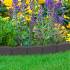 Bordure Jardin Grise 120x7x8 cm - Caoutchouc - Durable et Esthétique - D-Work