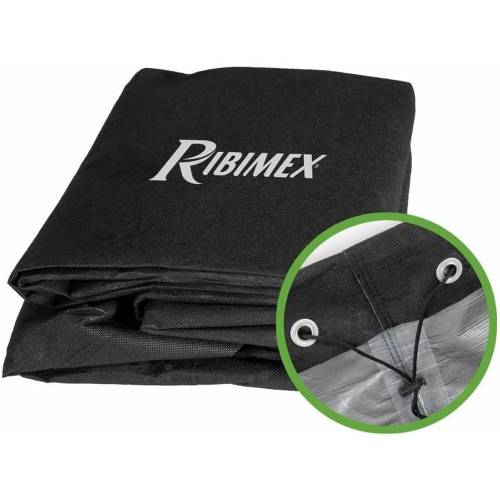 Housse de Protection BBQ Rectangulaire 130x70x80 cm - 120g, Noir - Résistante aux Intempéries - RIBIMEX