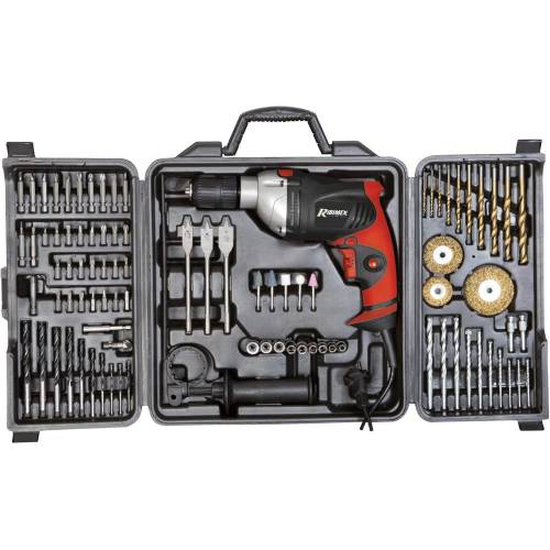 Coffret 92 Pièces - Perceuse 810W avec Forets et Embouts - Outils Complets pour Bricolage - RIBIMEX