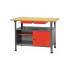 Établi Métal avec Plateau Bois – 38 kg – Résistant et Durable – Idéal pour Ateliers - RIBIMEX