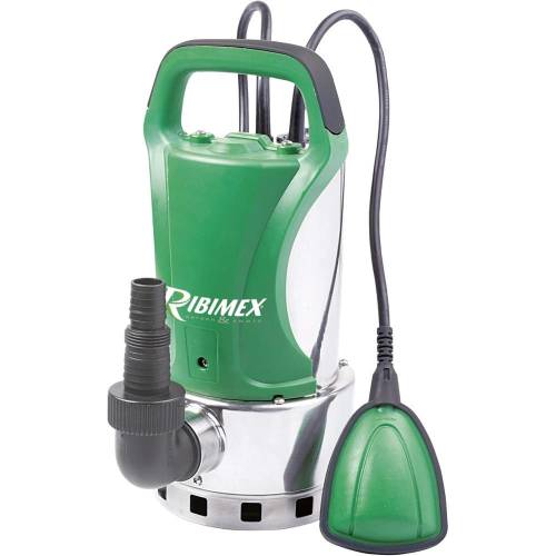 Pompe Vide Cave 1100W - Inox avec Flotteur - Eaux Chargées, Résistante et Efficace - RIBIMEX