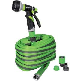 Tuyau Plat Flatex 15M - Avec Raccords et Pistolets - Flexible et Pratique - D-Work