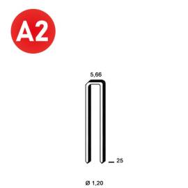 4000 Agrafes E-25 – Inox A2, 25 mm – Résistantes et Durables - ALSAFIX