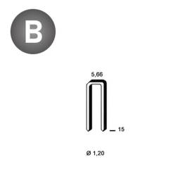 5 000 Agrafes E-15 - Claires - 5.66x15x1.2 mm - D-Work