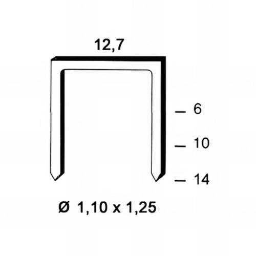 5 040 Agrafes Polymères 81P-14 - 12.7x14x1.1x1.25 mm - D-Work