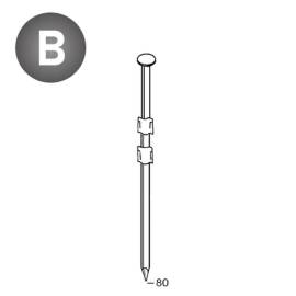 2 200 Pointes en Bande P.E 20° Lisses - 3.1x80 mm - D-Work