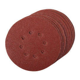 Disques Abrasifs Perforés Auto-Agrippants 150 mm – Lot de 10 – Grain 60, Idéal pour Ponçage - Silverline
