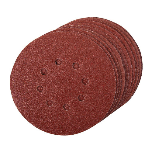 Disques Abrasifs Perforés Auto-Agrippants 150 mm – Lot de 10 – Grain 60, Idéal pour Ponçage - Silverline