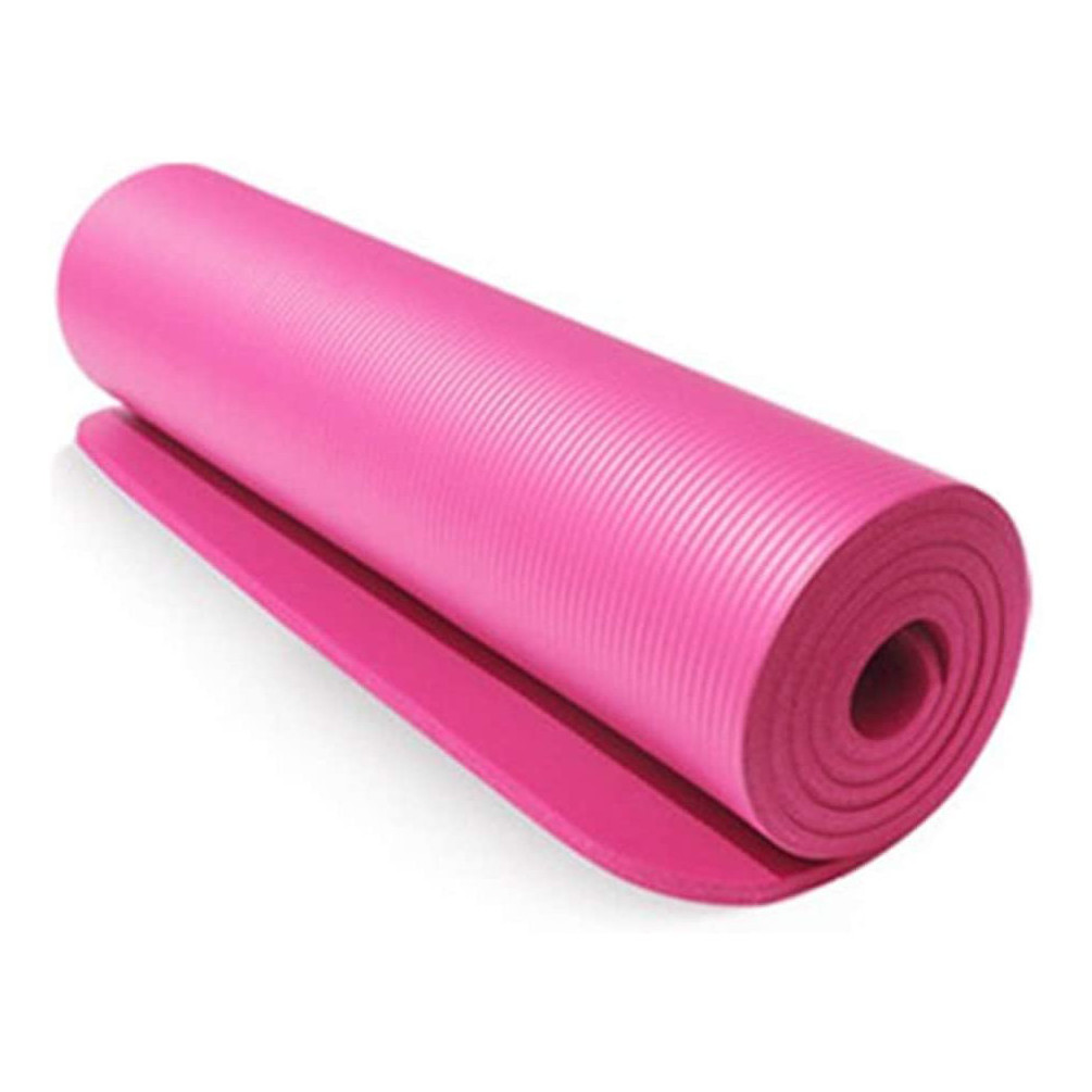 Tapis de yoga, tapis de fitness, tapis de pilates, tapis de gymnastique 183  x 61 x 1,5 cm en NBR (Rose) - D-Work