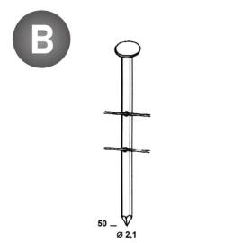 Coil de 12 Pointes Lisses 21 – D.2,1 x 50 mm – Acier, Fixation Sécurisée – Alsafix - ALSAFIX