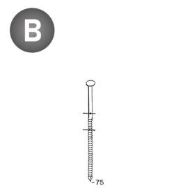 Coil de 6000 Pointes Annelées 16° – D. 2,8/3,1 x 75 mm – Acier, Résistantes et Durables - ALSAFIX