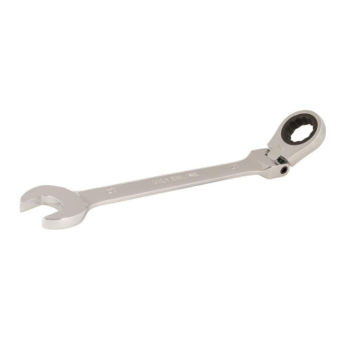 Clé Mixte à Cliquet et Tête Inclinable 27 mm - Outil Pratique et Efficace - Idéal pour Mécanique - Silverline