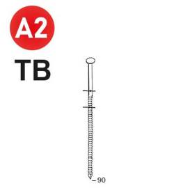 4 500 Pointes Annelées (Coil) - Inox TB - 31/34x90 mm - D-Work