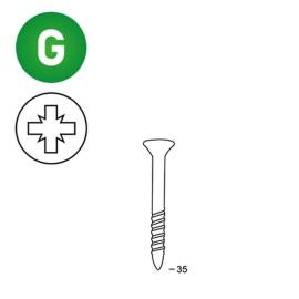 Scrail de 2000 Vis Galvanisées Pozidriv (PZ) 16° – 22/25 x 35 mm – Résistantes et Durables - ALSAFIX