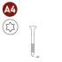 2 000 Vis Galvanisées Torx 16° (Tx) (Scrail) - 25/28x40 mm - D-Work