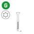 2 000 Vis Galvanisées Torx 16° (Tx) (Scrail) - 25/28x45 mm - D-Work