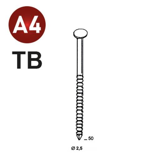 Coil de 6000 Pointes Annelées – Inox A4, Tête Bombée 2,5 x 50 mm – Fixation Sécurisée et Durable - ALSAFIX