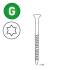 2 000 Vis Galvanisées Torx 16° (Tx) (Scrail) - 25/28x57 mm - D-Work