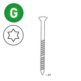 Scrail de 2000 Vis Galvanisées Torx 16° – 25/28 x 57 mm – Résistantes et Durables – Alsafix - ALSAFIX
