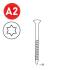 Scrail de 2000 Vis INOX Torx (TX) 16° 28/32 x 50 mm – Acier Inoxydable, Norme 16S28509 – Fixation Sécurisée et Durable - ALSAFIX