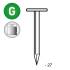 Pointe en Vrac Tête Extra Large (TEL) 2,5 x 27 mm – Électro-Galvanisée, 1 kg – Fixation Sécurisée et Durable - ALSAFIX