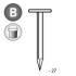 Pointe en Vrac Tête Extra Large (TEL) 2,5 x 27 mm – 1 kg – Acier, Résistantes et Pratiques - ALSAFIX