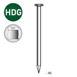 Pointe Lisse Galvanisée à Chaud 2,8 x 50 mm – Tête Plate, 1 kg – Fixation Sécurisée et Durable - ALSAFIX