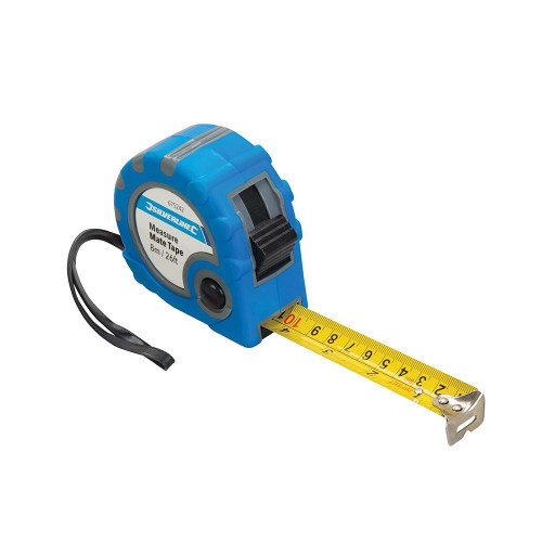 Mètre Ruban Measure Mate 8 m - Largeur 25 mm - Précision et Praticité pour Mesures Faciles - Silverline